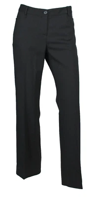 MIU MIU Black Wool Woven Low-Rise Straight Leg Dress Pants 46 - Image 1 of 4