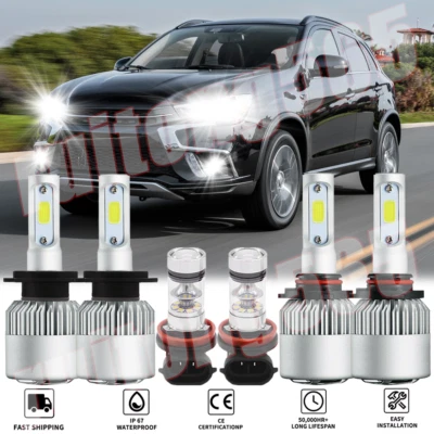 Para Para Mitsubishi OUTLANDER 2014-2020 Combo 6X Kit de faros LED+luz antiniebla Foto 1 de 4