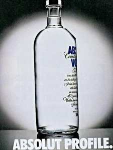 "PERFIL Absolut Vodka Vintage 1998 Anuncio Impreso Original 8,5 x 11" - Imagen 1 de 4