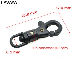 Plastic Swivel Spring Snap Hook Black Clasp For Paracord Lanyard PVC - Picture 1 of 8