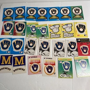 LOTTO di 27 adesivi logo e cappello squadra Fleer & Grand Slam 82 83 89 90 91 - Foto 1 di 2