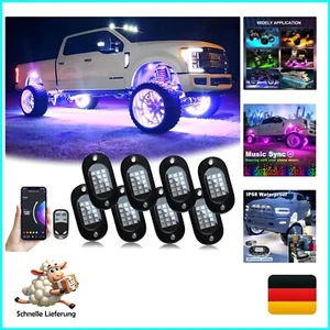 Fácil Instalación - Kit de Luz de Roca 8 Pods RGB con Control RF/FM para Coches - Imagen 1 de 9