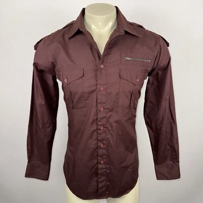 Camisa De Colección Años 70 Sábados Mod Hippie Disco Inferno Boogie Noches Para Hombres Grande Foto 1 de 4