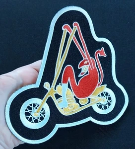 Vintage Style Devil Motorcycle Jacket Hot Rod Biker Ape Hanger Patch BLACK - Picture 1 of 7