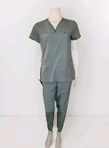 ADAR Pro Heather Olive Scrub Top, Small and Ultimate Yoga Jogger Pant, Medium ** - Picture 1 of 24