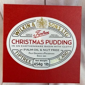 Wilkin & Sons Tiptree Christmas Bread Pudding 1 lb Box Earthenware Basin Bowl - Picture 1 of 5