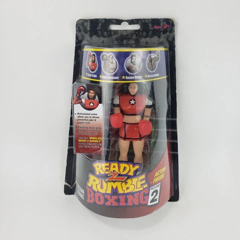 NOS Vintage 2001 Ready 2 Rumble Boxing Round 2 Selene Strike Figure New in Box Cover