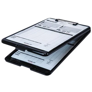 Business Source 37513 Clipboard With Storage, Black Plastic, 13-3/8 x 9-1/2" - Picture 1 of 4