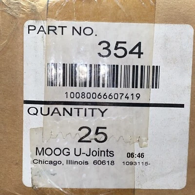 NUEVO ESTUCHE 25- NUEVO MOOG U-JOINT 354, Hecho en USA 2-4800, 015-2175-8, ENVÍO GRATUITO Foto 1 de 4