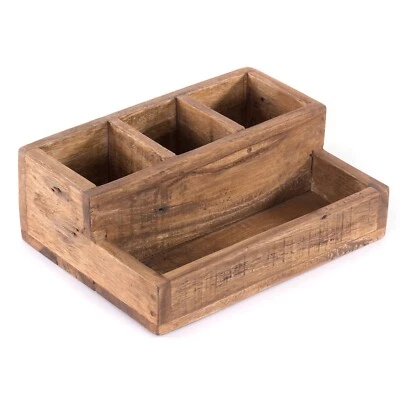 DESIGN DELIGHTS ORGANIZER "LEPUS" | 34,5x23cm (BxT), Mahagoni | Büroorganizer, Stiftehalter