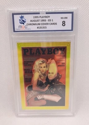1995 Playboy Chromium Covers Edition 1 #98 Pamela Anderson Conehead MGC 8 Graded - Image 1 of 2