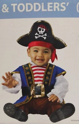 BABY PIRATE Infant and Toddler Size 0-6M Costume Jumpsuit and Hat - Image 1 of 4