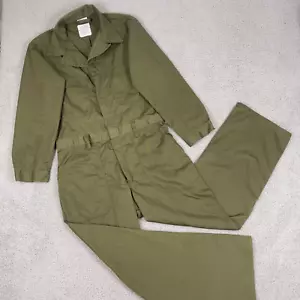 Vintage Military Utility Coveralls Mens 38S Green 90s OG-107 Propper Jumpsuit - Picture 1 of 12