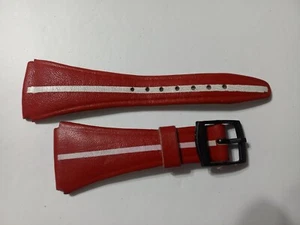 RARE 25MM RED COLOR LEATHER STRAP FOR TISSOT ASTROLON IDEA 2001 - Picture 1 of 3