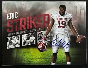 Eric Striker SIGNED Oklahoma Sooners Football Photo Poster Autographed 9x12