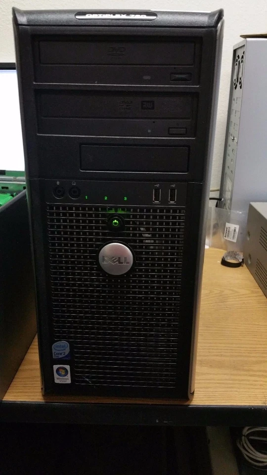 Dell Optiplex 760 Desktop Computer PC Core 2 Duo 2.8Ghz 2GB 160gb HDD Win 7 - Image 1 of 4