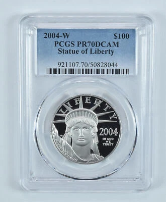 2004-W $100 American Platinum Eagle 1 Oz Platinum PR70 DCAM PCGS *9241 - Image 1 of 3