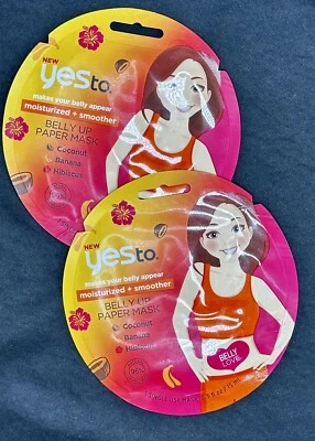 Yes To Belly Up Máscara de Papel Hidratada e Suave Barriga Lote De 2 Máscaras Duas - Imagem 1 de 4