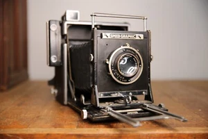 Graflex Speed Graphic 4x5 View Camera Tessar 1:4.5 Lens Vintage Antique - Picture 1 of 16