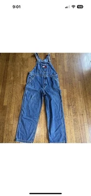 Mono vaquero con tirantes Tommy Hilfiger de colección para hombre talla L grande Jean Hip Hop años 90 Y2K Foto 1 de 4