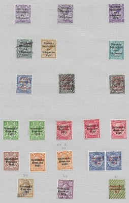 Irlanda 1922 Sobreimpresiones en GB GV como nuevo y usado (40v) Foto 1 de 4