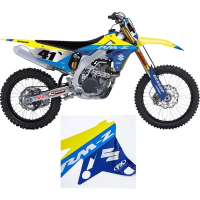 Chrome Series Trim Graphic Kit for Suzuki RMZ250/450- Yellow/White/Blue 27-51402 - Imagem 1 de 3