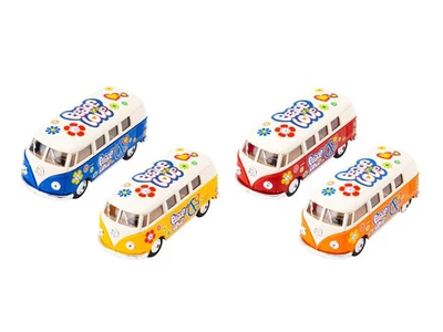 Modellino Auto Volskwagen Classical Bus. Auto Giocattolo 1:32 Porte Apribili. - Immagine 1 di 4