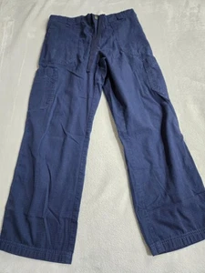 Carhartt Cargo Pants Uomo Taglia Media Coulisse Scrub Utility Pants Blu Lavoro - Foto 1 di 9