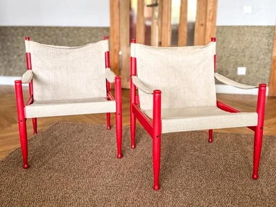 Par (2) SILLA SAFARI de Erik Wørts/Woerts para Niels Eilersen, Dinamarca 1960 Foto 1 de 4