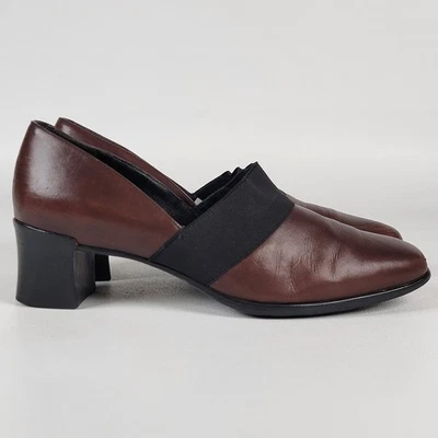 Munro Marrón Cuero Sin Cordones Tacón Botines Pantalón Botas Talla 8 M Foto 1 de 4