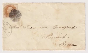 E5300: US #112 auf Brief von 1870; CV 270 $; Ex-Green, Doane - Bild 1 von 2
