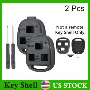 2 For 2001 2002 2003 2004 2005 2006 Lexus LS430 Remote Key Fob Shell Case Pad - Picture 1 of 7