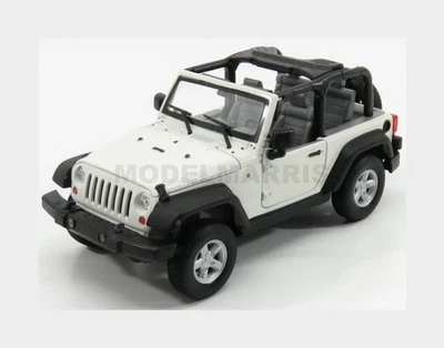 WELLY WE22489CW-OPEN JEEP - WRANGLER RUBICON OPEN 2007 - WHITE BLACK - 1/24 - Immagine 1 di 2