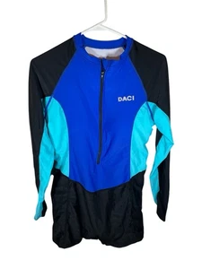 Daci Rash Guard Long Sleeve Zipper, One Piece Shorts, Women’s XL NWT - Picture 1 of 8