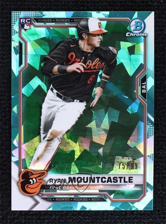 2021 Bowman Chrome Sapphire Edition /99 Ryan Mountcastle #64 Rookie RC - Image 1 of 2