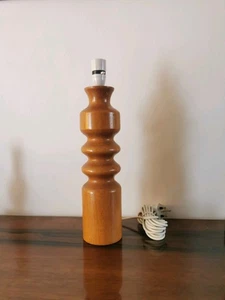 MCM 60s Teak Lamp Base Vintage Retro Mid Century Danish Design - Picture 1 of 7