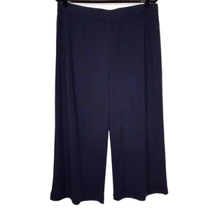 Misook Wide Leg Capri Crop Hose High Rise Navy Blau Damen Plus 3X Pull On - Bild 1 von 7