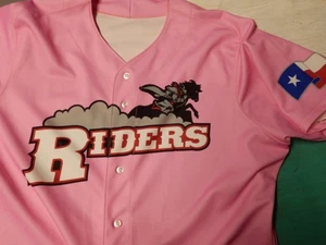 Camiseta deportiva usada Frisco Rough Riders Wilson cáncer de mama rosa juego #27 talla 50 - Imagen 1 de 5