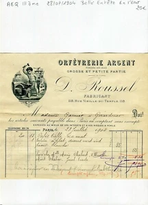 Paris III ème 118 Rue Vieille du Temple - Belle Entête d'une Orfèvrerie de 1904 - Picture 1 of 1