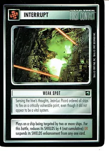 STAR TREK CCG FIRST CONTACT RARE CARD WEAK SPOT lp - Bild 1 von 1