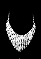 NECKLACE WATERFALL FRINGE DIAMANTE (New with Tag)