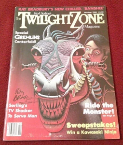 Twilight Zone October 1984 SIGNED Ray Bradbury "Banshee", Fredric Brown - Imagen 1 de 3