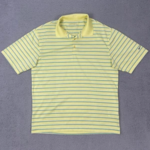 Nike Golf Tour Performance Polo Shirt Uomo M Giallo Righe Fairway Masters - Foto 1 di 8