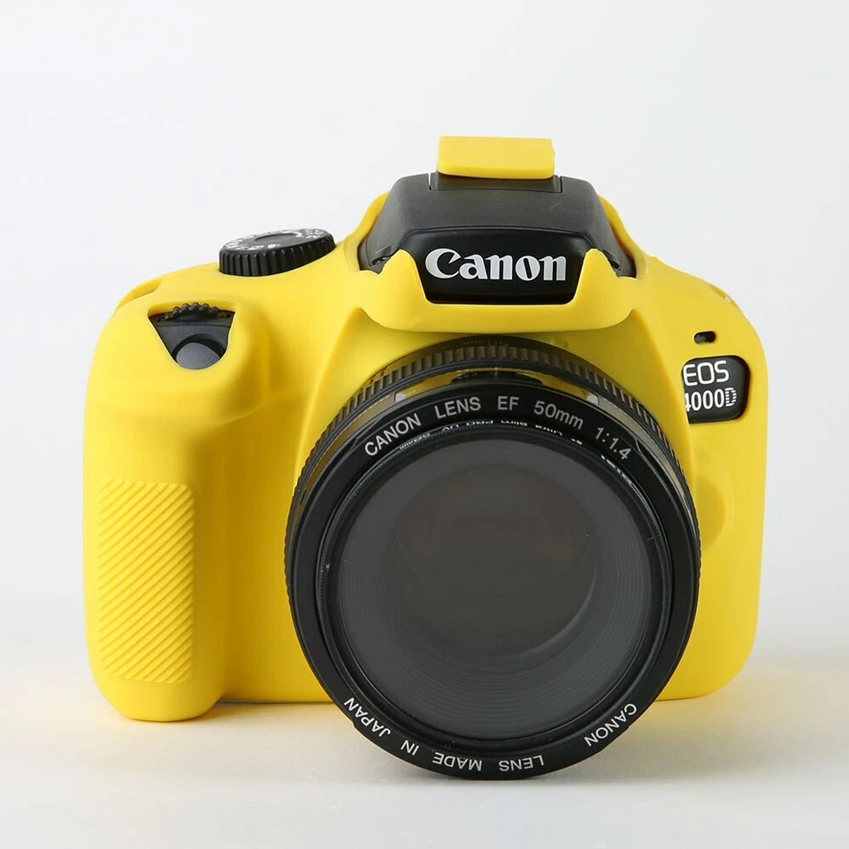 Funda protectora de silicona para cámaras Canon EOS 4000D/3000D Rebel T100 Recubrimiento suave Foto 1 de 4