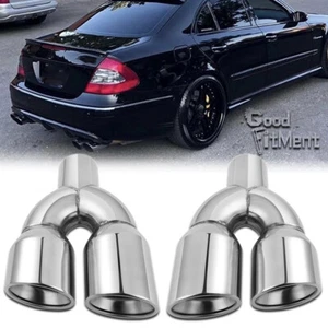 Quad Exhaust Tip 2.5" In For Mercedes Benz AMG W212 E350 E400 C63 C300 C350 W204 - Picture 1 of 19