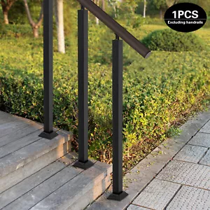Balaustres de escalera de 90 cm postes cubierta barandilla de hierro barandilla construcción valla poste negro - Imagen 1 de 13