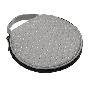 CD Case Holders, Microfiber Leather 20 Capacity Grid Tote Disk Storage, Grey - Zdjęcie 1 z 5