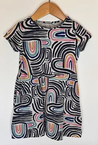 Rumi And Ryder Girls Multicolor Swirl Fit And Flare Dress Short Sleeve Size 4/5 - Picture 1 of 8