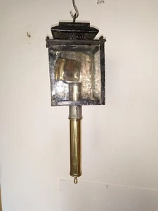 Lampa ręczna, latarnia," na świecę około 1900 roku - Zdjęcie 1 z 12