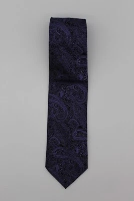 Corbata Epoint negra con cachemira morada Foto 1 de 4